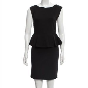 Alice + Olivia Peplum Mini Black Dress